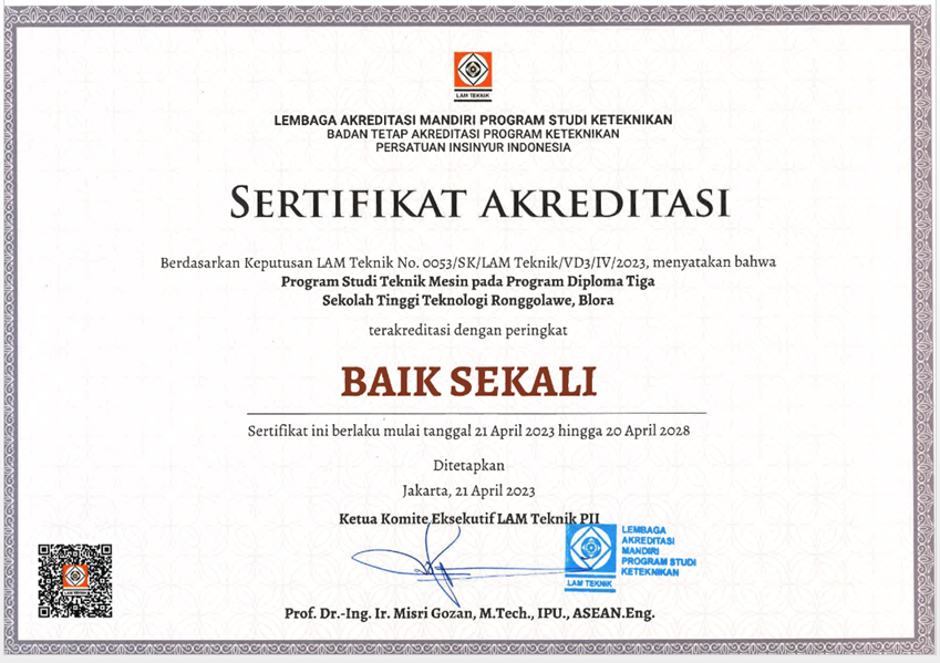 Program Studi D3 Teknik Mesin